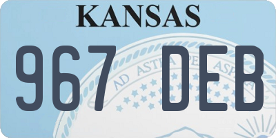 KS license plate 967DEB