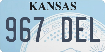 KS license plate 967DEL
