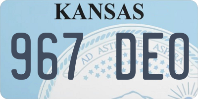 KS license plate 967DEO