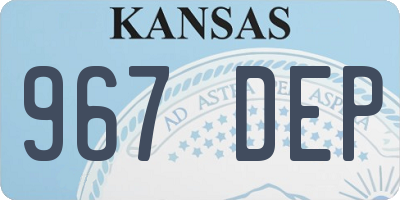 KS license plate 967DEP