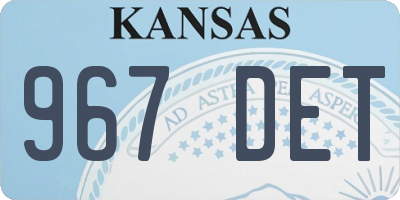 KS license plate 967DET