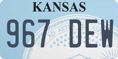 KS license plate 967DEW
