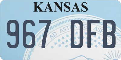 KS license plate 967DFB