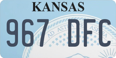 KS license plate 967DFC