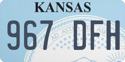 KS license plate 967DFH