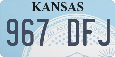 KS license plate 967DFJ