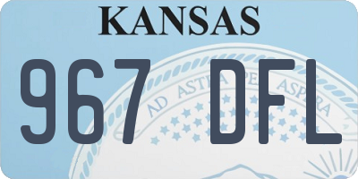 KS license plate 967DFL