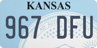 KS license plate 967DFU