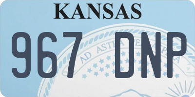KS license plate 967DNP