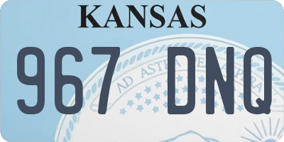 KS license plate 967DNQ