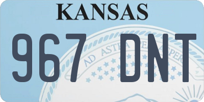 KS license plate 967DNT