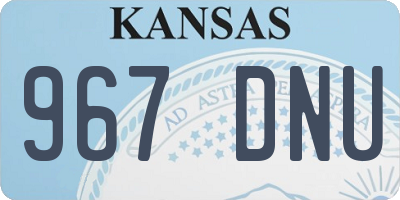 KS license plate 967DNU
