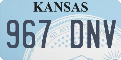 KS license plate 967DNV