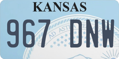 KS license plate 967DNW