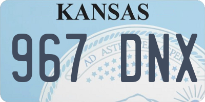 KS license plate 967DNX