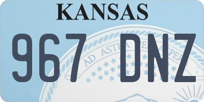 KS license plate 967DNZ