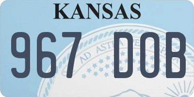 KS license plate 967DOB