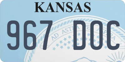 KS license plate 967DOC
