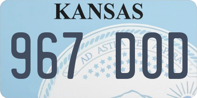 KS license plate 967DOD