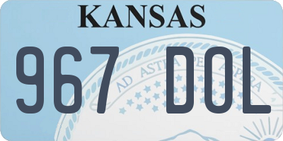 KS license plate 967DOL