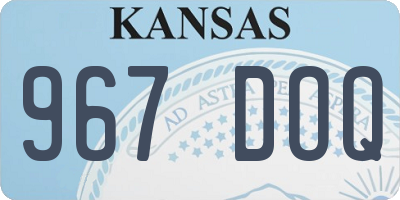 KS license plate 967DOQ