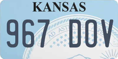 KS license plate 967DOV