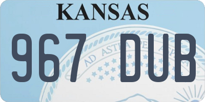 KS license plate 967DUB