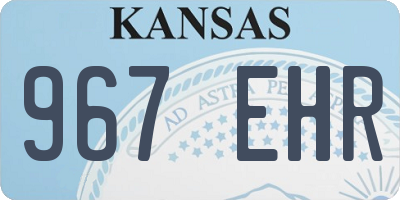 KS license plate 967EHR