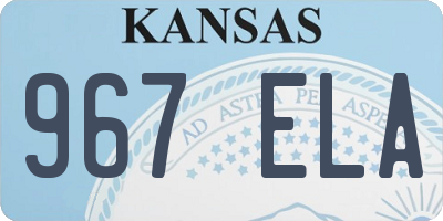 KS license plate 967ELA