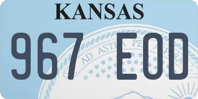 KS license plate 967EOD