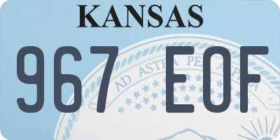 KS license plate 967EOF