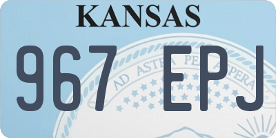 KS license plate 967EPJ