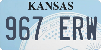 KS license plate 967ERW