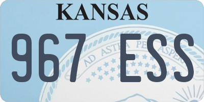 KS license plate 967ESS