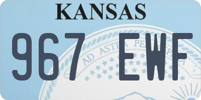 KS license plate 967EWF