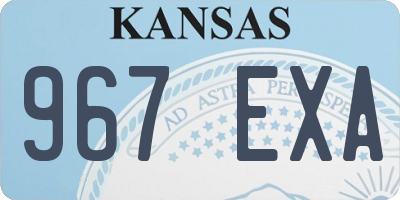 KS license plate 967EXA