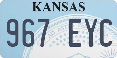 KS license plate 967EYC