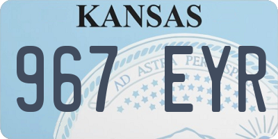 KS license plate 967EYR