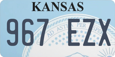 KS license plate 967EZX