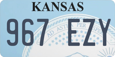 KS license plate 967EZY