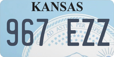 KS license plate 967EZZ
