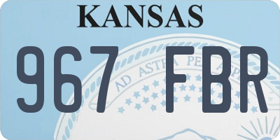 KS license plate 967FBR