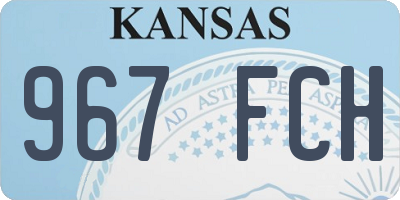 KS license plate 967FCH