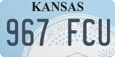 KS license plate 967FCU