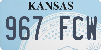 KS license plate 967FCW