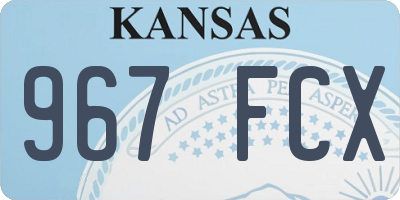 KS license plate 967FCX