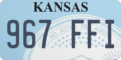 KS license plate 967FFI