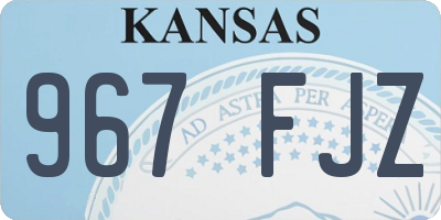 KS license plate 967FJZ