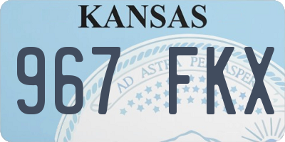 KS license plate 967FKX