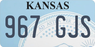 KS license plate 967GJS